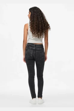 New Pieces Pcdana Skinny Jeans Dg202 4591480 Dark Grey Denim