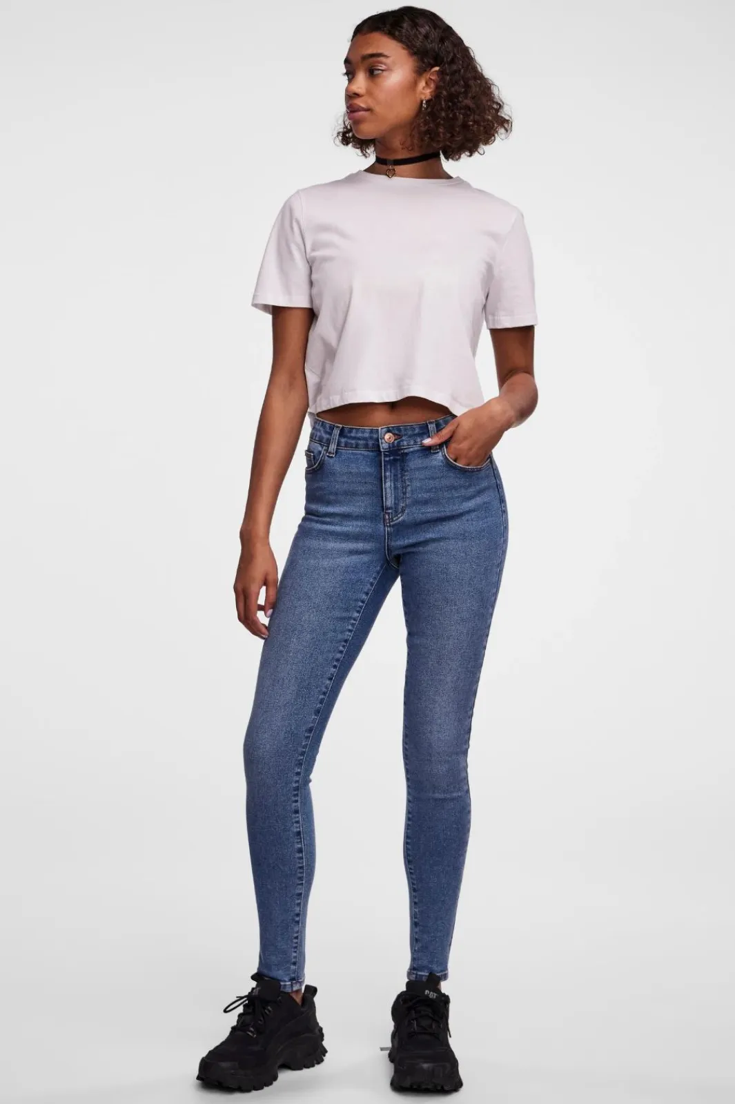 Sale Pieces Pcdana Skinny Jeans Mb402 4438612 Medium Blue Denim
