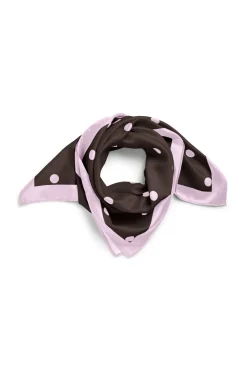 Clearance Pieces Pcdonnie Square Scarf 5072598 Hot Fudge Polka Dots