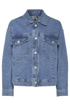Online Pieces Pcelma Denim Jacket 4651344 Medium Blue Denim