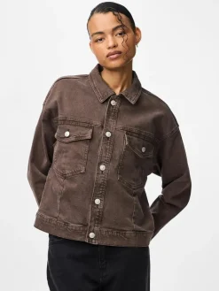 Clearance Pieces Pcelma Denim Jacket 4957420 Hot Fudge