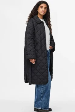 Clearance Pieces Pcemily Long Quilted Jacket 4807781 Black