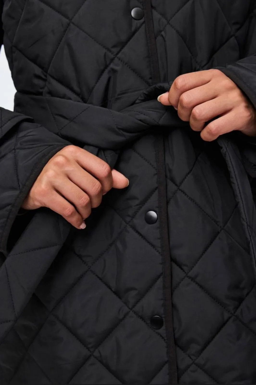 Clearance Pieces Pcemily Long Quilted Jacket 4807781 Black