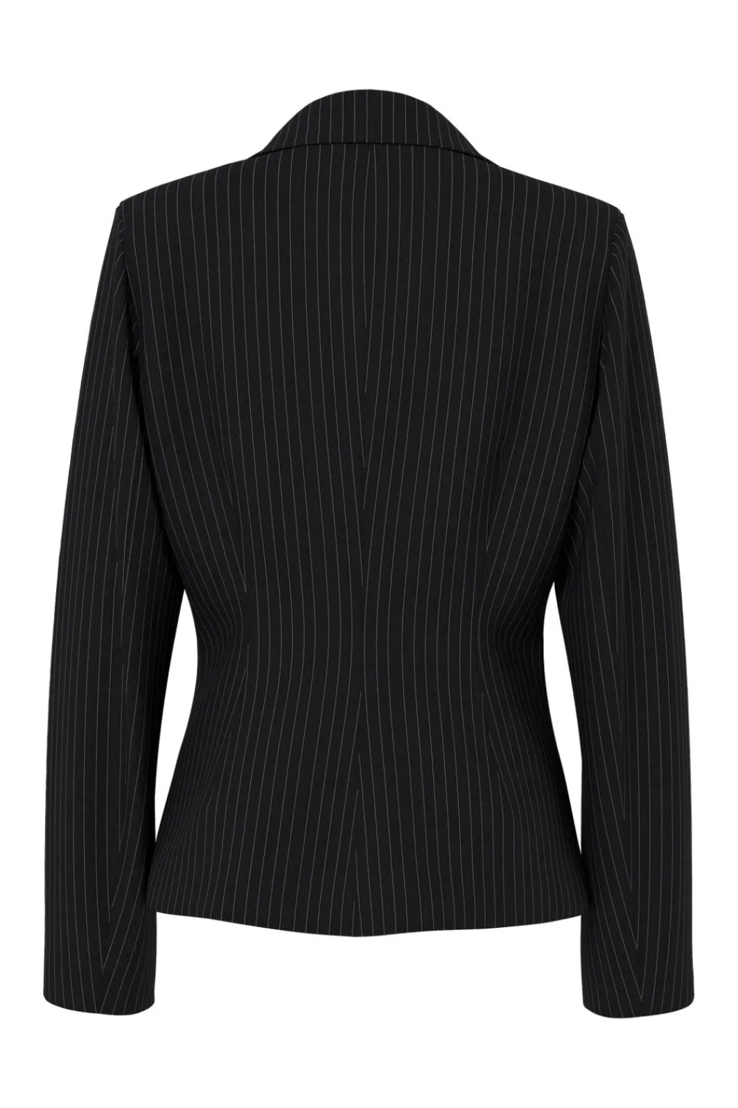 New Pieces Pcfalka Ls Fittet Pinstriped Blazer 5066610 Black White Pinstripe