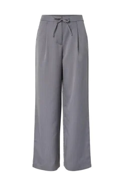 Sale Pieces Pcfalka Pinstriped Tie Pants 4983919 Grey Pinstripe