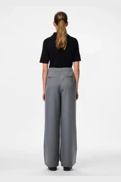 Sale Pieces Pcfalka Pinstriped Tie Pants 4983919 Grey Pinstripe