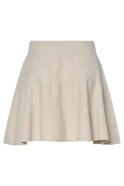 Outlet Pieces Pcfamilla Short Knit Skirt Fsy 4861104 Silver Gray Melange