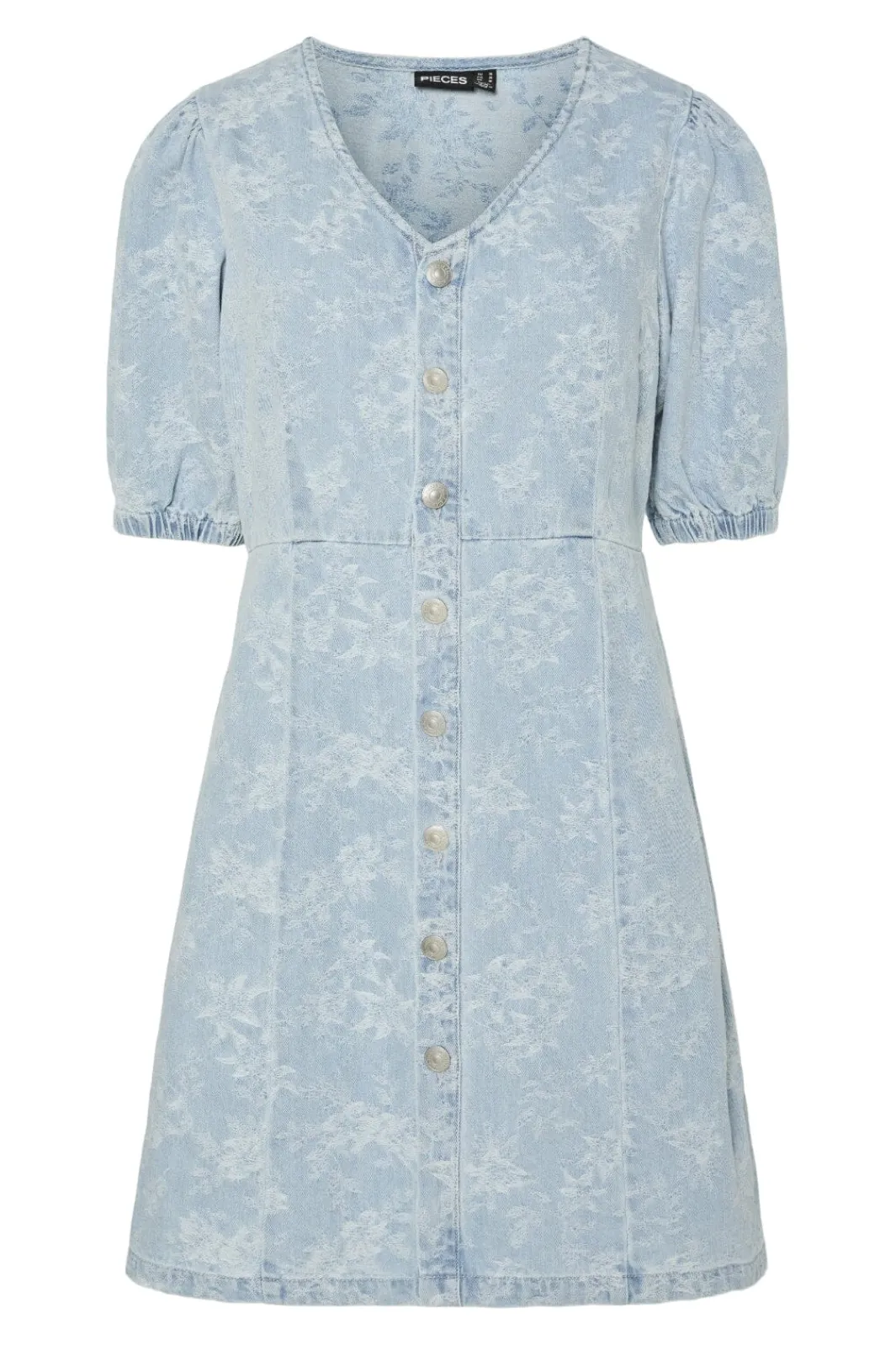 Clearance Pieces Pcfeline Ss Denim Dress 4777319 Light Blue Denim