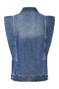 New Pieces Pcfemma Loose Denim Vest Fsy 4745770 Medium Blue Denim