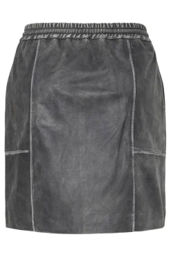Sale Pieces Pcfemma Short Leather Skirt 17160643 4848834