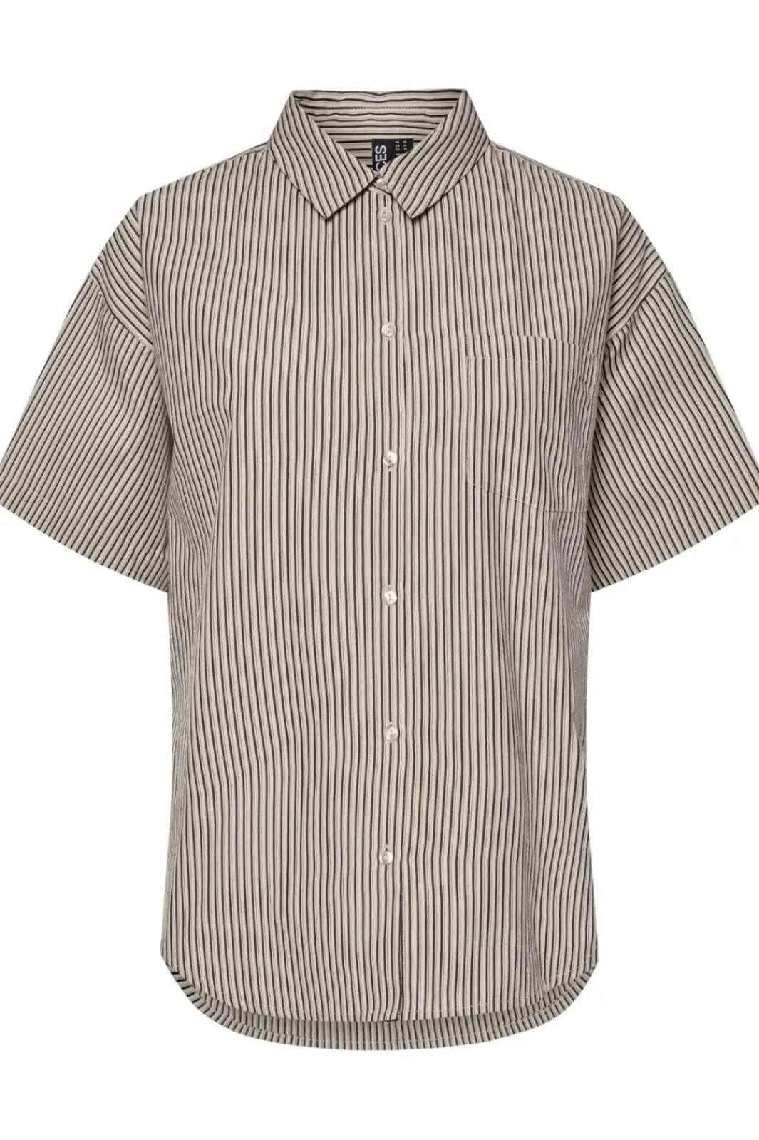 New Pieces Pcfemme Ss Loose Shirt 4900771 Birch Delicioso