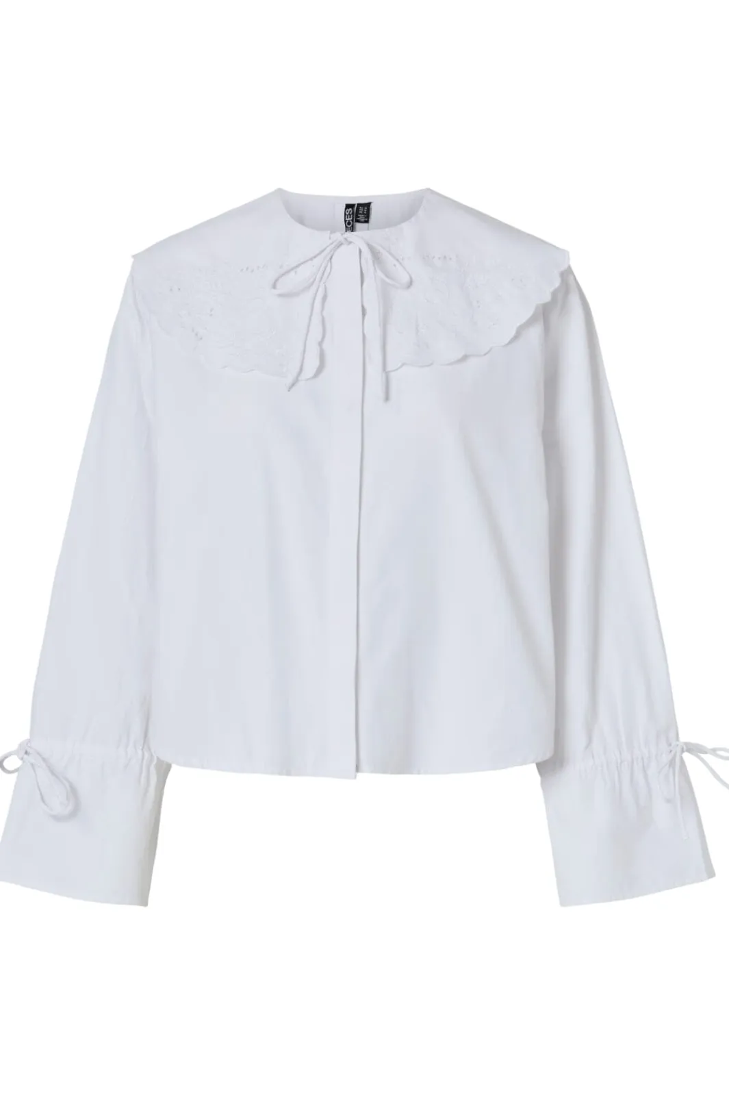 New Pieces Pcfetina Ls Collar Shirt Fsy 4868820 Bright White