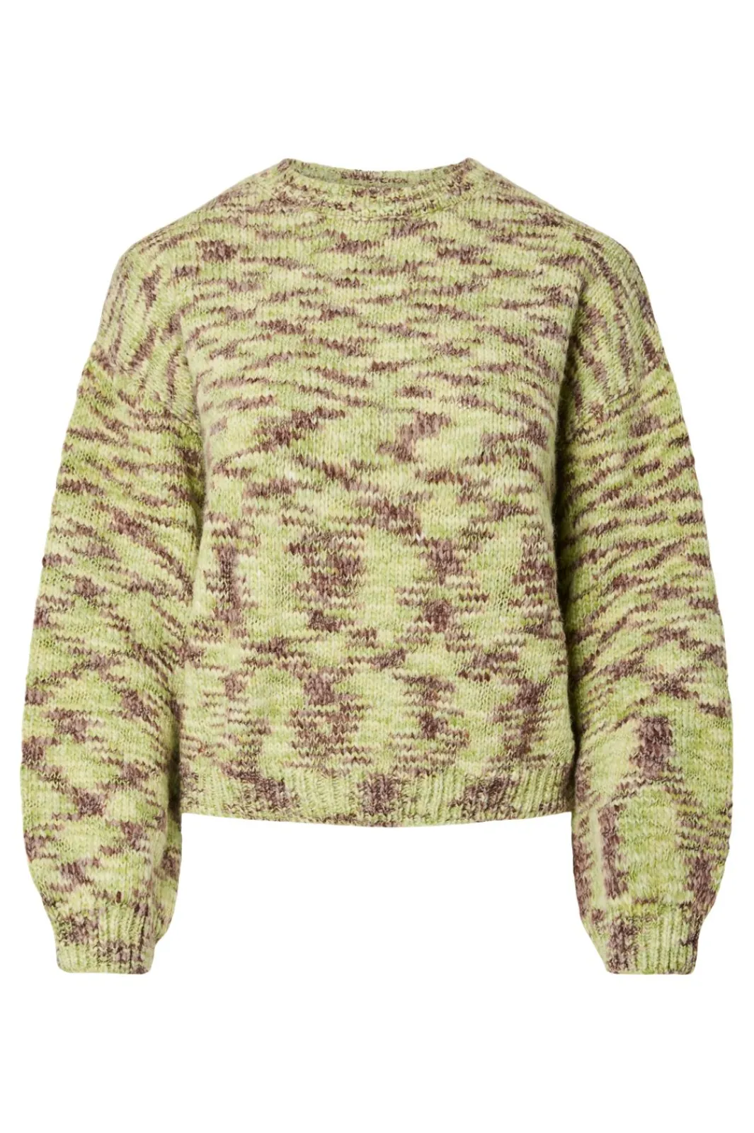 Hot Pieces Pcfilla Ls O-Neck Pullover Knit 4985485 Sphagnum Melange