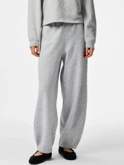 New Pieces Pcfilucca Barrel Pants 5080302 Light Grey Melange