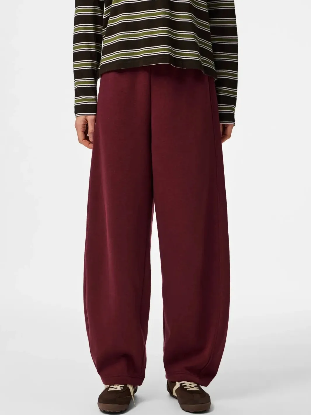 New Pieces Pcfilucca Barrel Pants 5080301 Tawny Port