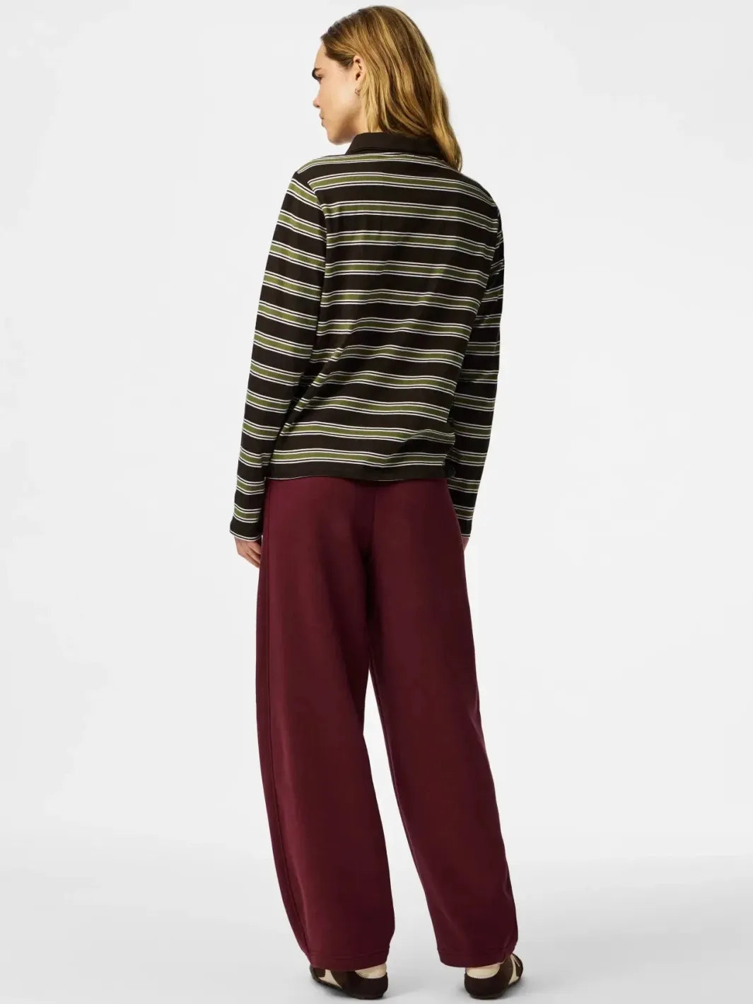 New Pieces Pcfilucca Barrel Pants 5080301 Tawny Port
