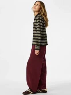 New Pieces Pcfilucca Barrel Pants 5080301 Tawny Port