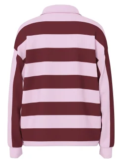 Discount Pieces Pcfilucca Ls Loose Polo Shirt 5080296 Tawny Port Pink Tulle