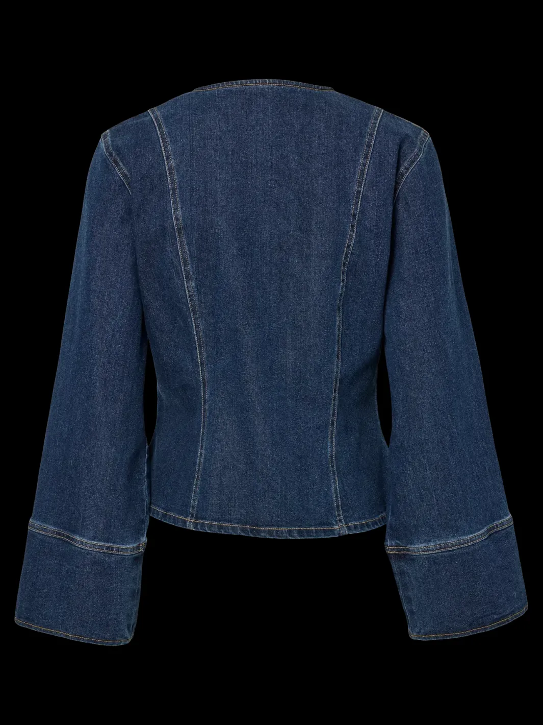 Best Pieces Pcflora Ls Denim Shirt 4930956 Dark Blue Denim