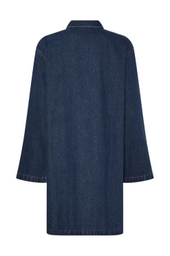 Outlet Pieces Pcflora Ls Loose Denim Dress Fsy 4819248 Medium Blue Denim