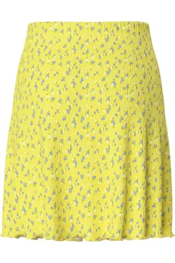 Best Pieces Pcflora Short Skirt 4699153 Pale Banana Small Flower