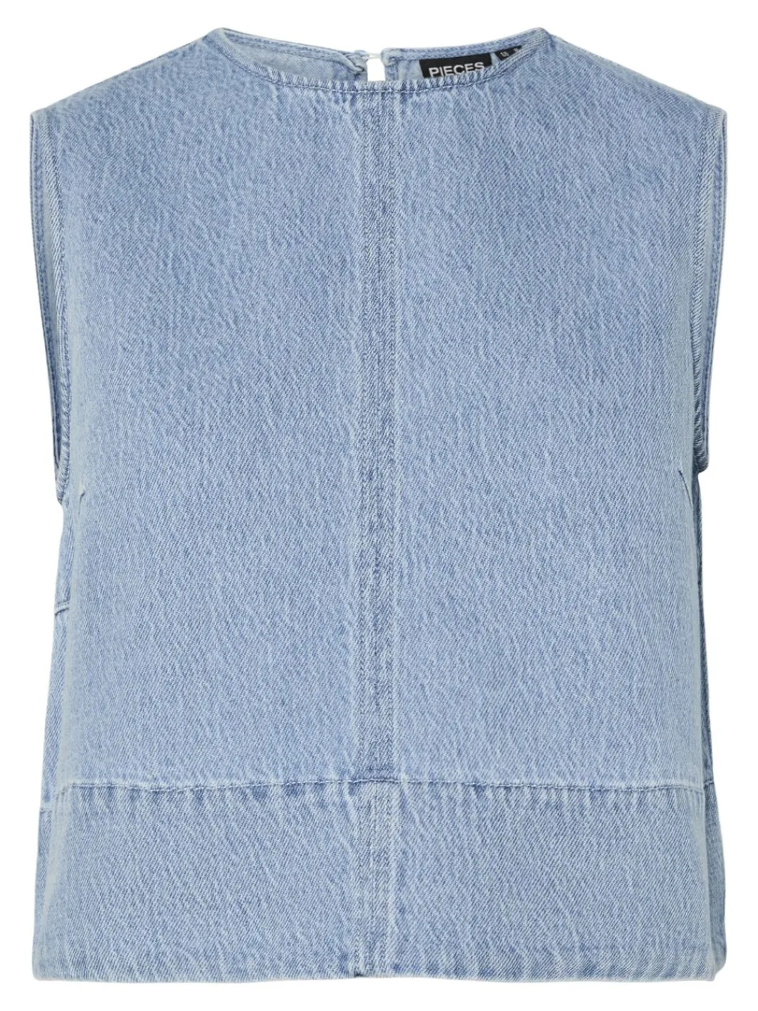 Hot Pieces Pcflora Sl Denim Top 4774692 Light Blue Denim