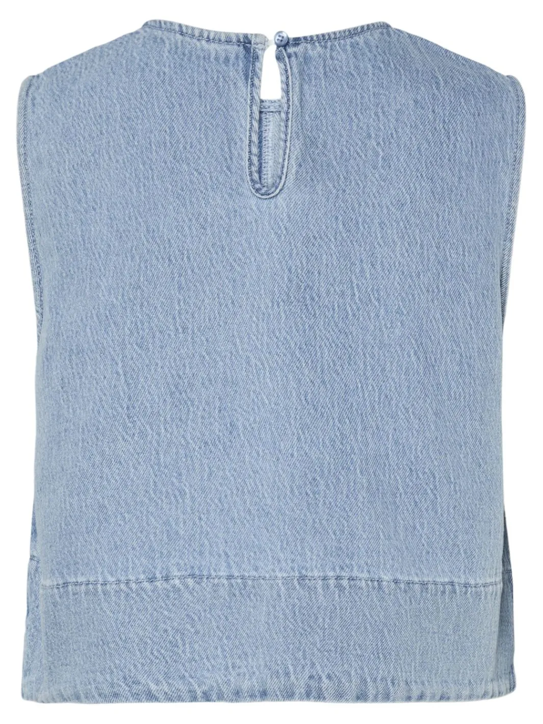 Hot Pieces Pcflora Sl Denim Top 4774692 Light Blue Denim