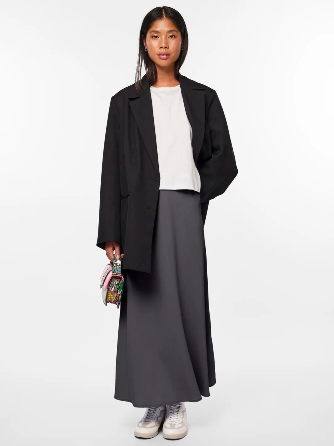 Sale Pieces Pcfranan Ankle Skirt 4460385 Magnet
