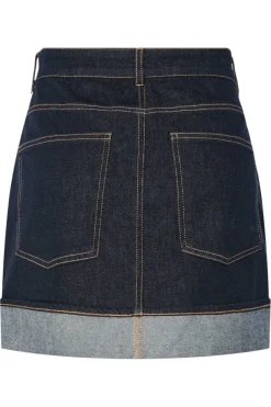 Hot Pieces Pcfranna Short Denim Skirt Fsy 4863085 Dark Blue Denim