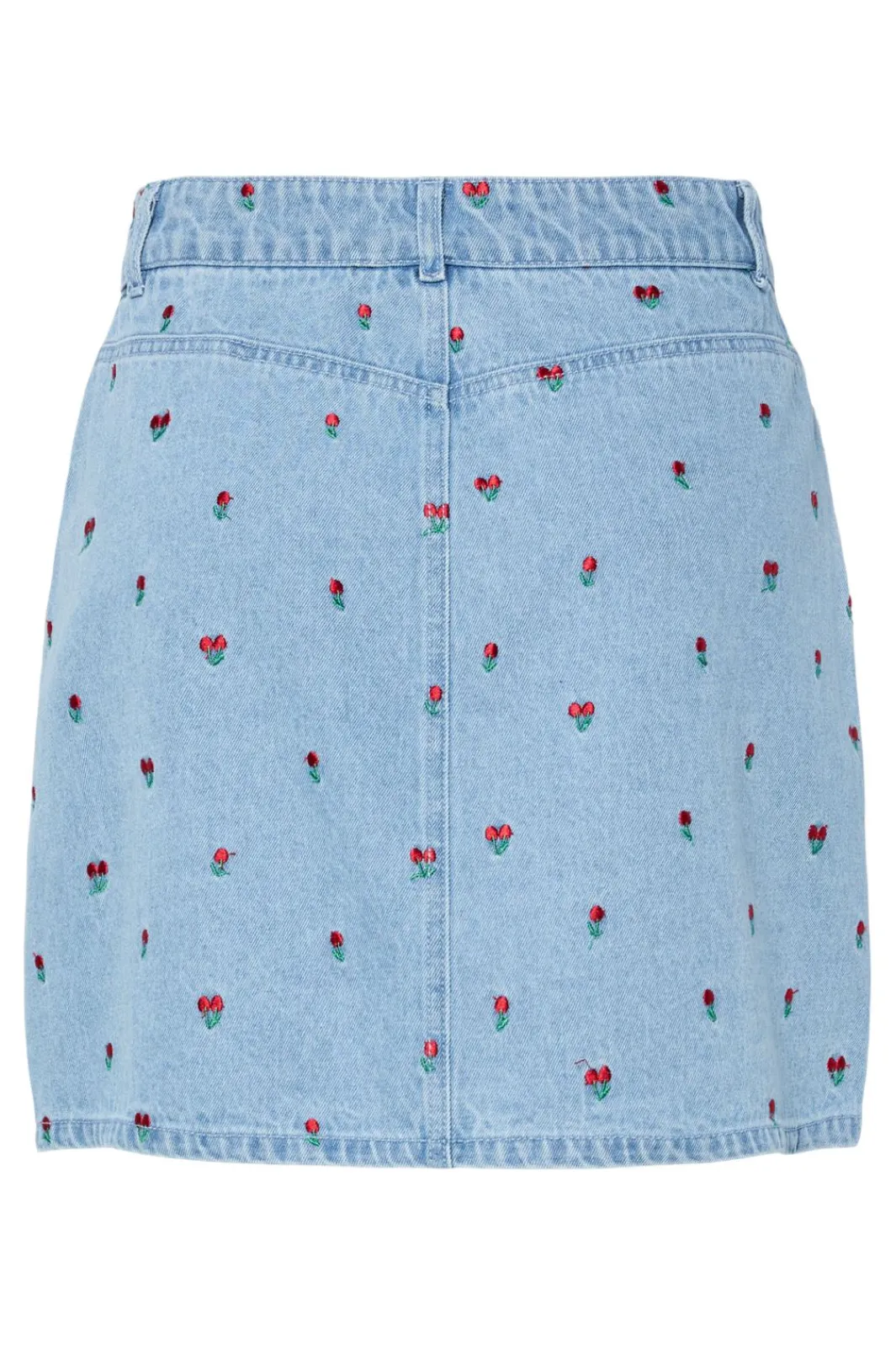 Outlet Pieces Pcfreia Short Denim Skirt Fsy 4925858 Light Blue Denim Tulips