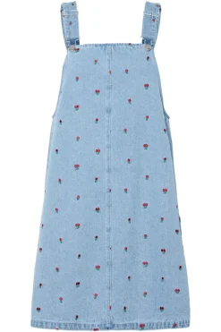Pieces Pcfreia Sl Denim Spencer Dress Fsy 4925829 Light Blue Denim Tulips