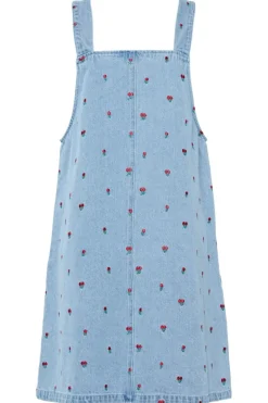 Pieces Pcfreia Sl Denim Spencer Dress Fsy 4925829 Light Blue Denim Tulips