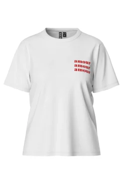 Clearance Pieces Pcgabbi T-Shirt 4701820 Bright White Amour -Amour-Amour