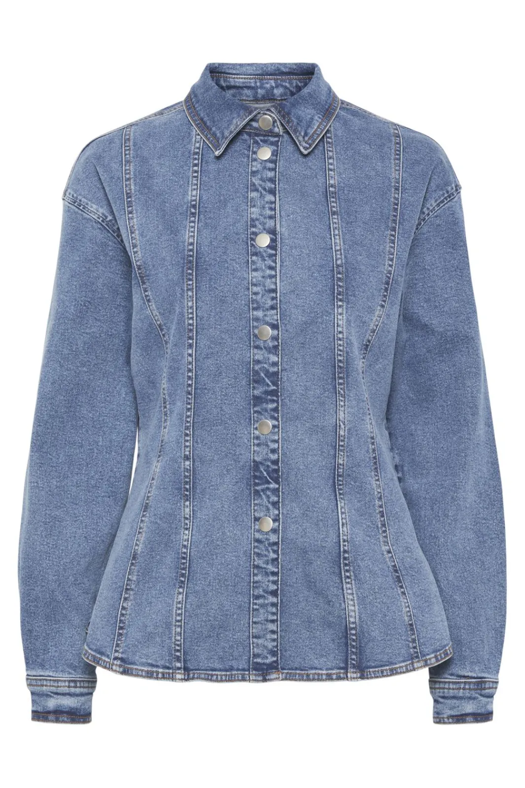 Best Pieces Pcginny Ls Denim Shirt Jit 4621892 Medium Blue Denim