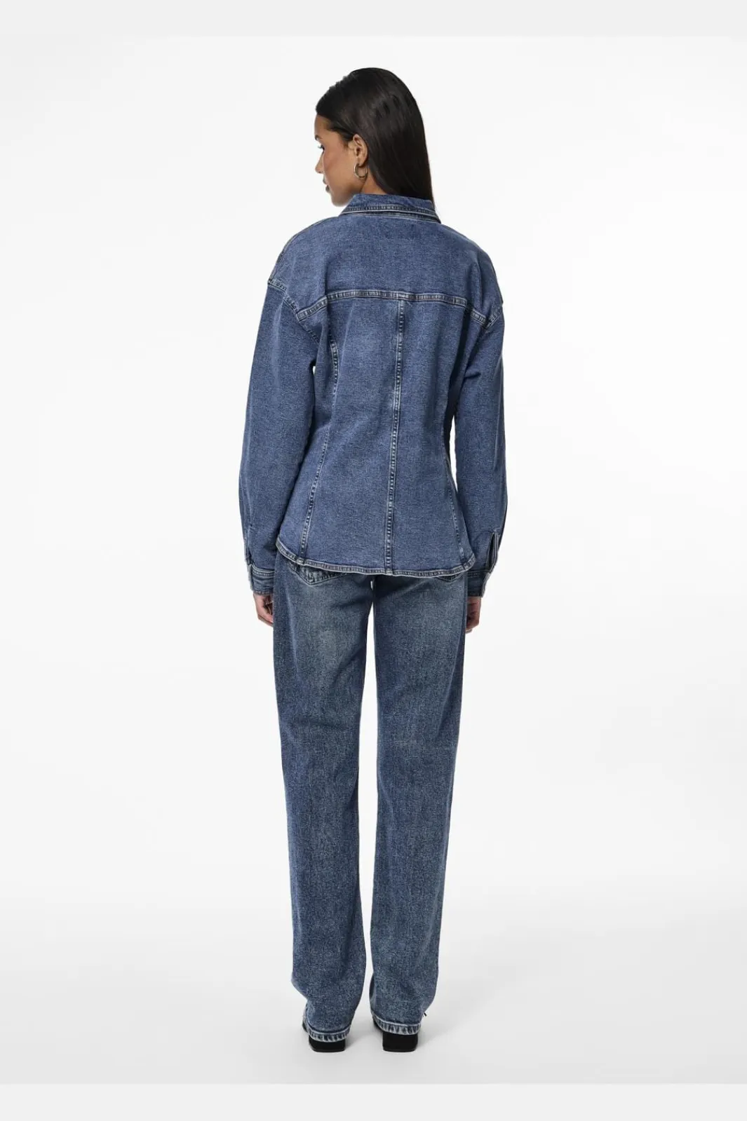 Best Pieces Pcginny Ls Denim Shirt Jit 4621892 Medium Blue Denim