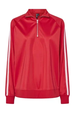 New Pieces Pcgrace Ls Half Zip Top Fsy 4756346 Pink-A-Boo Stripe