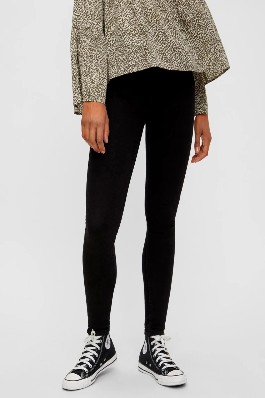 New Pieces PcHighFive Flex Skinny Jeans Black