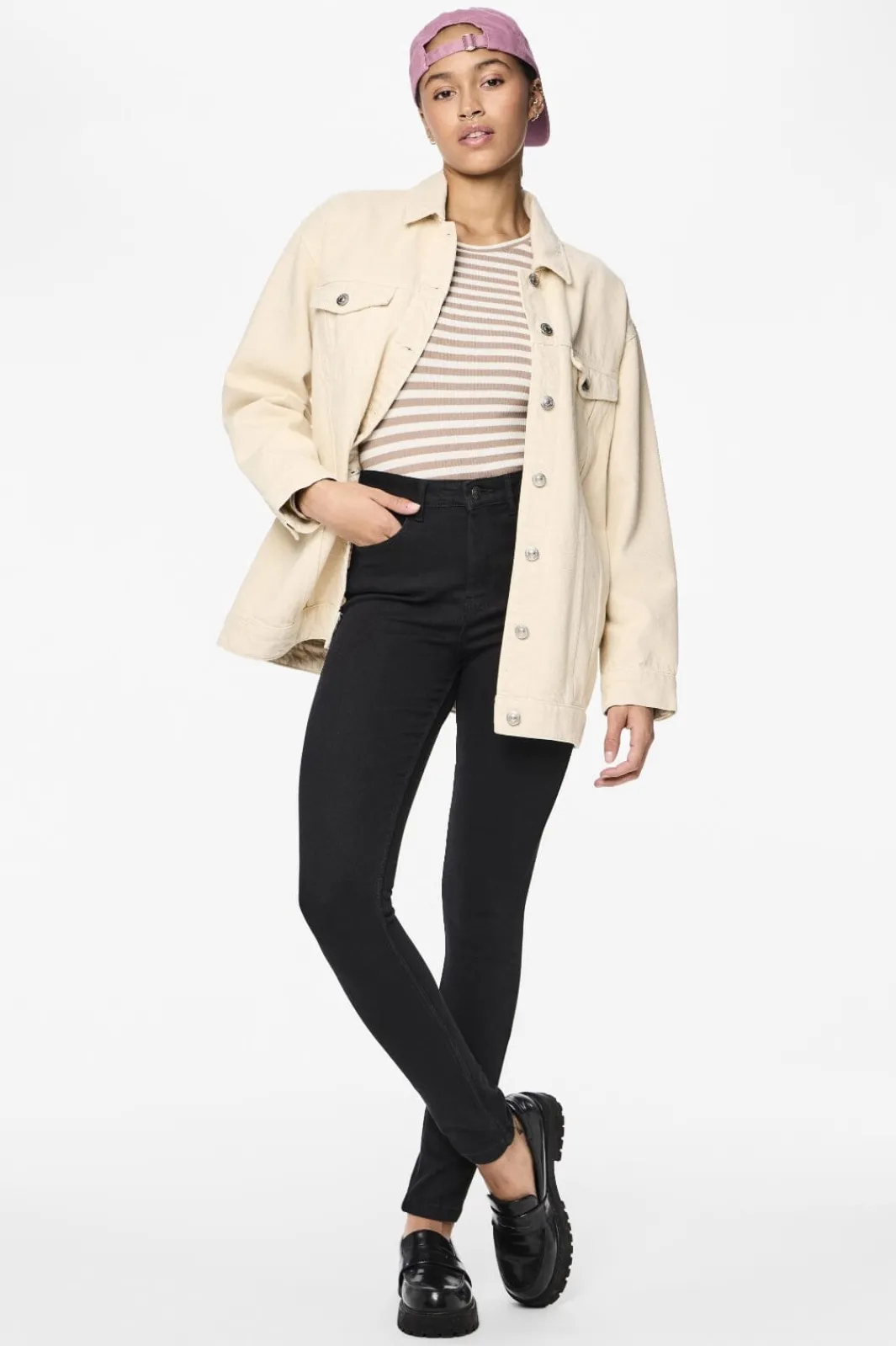 New Pieces PcHighFive Flex Skinny Jeans Black