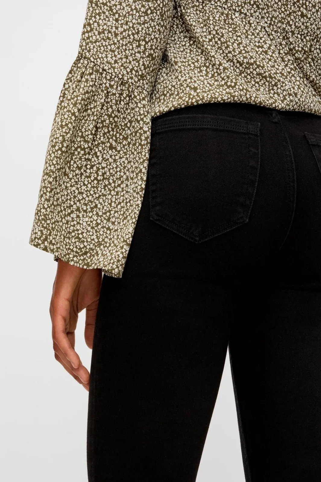 New Pieces PcHighFive Flex Skinny Jeans Black