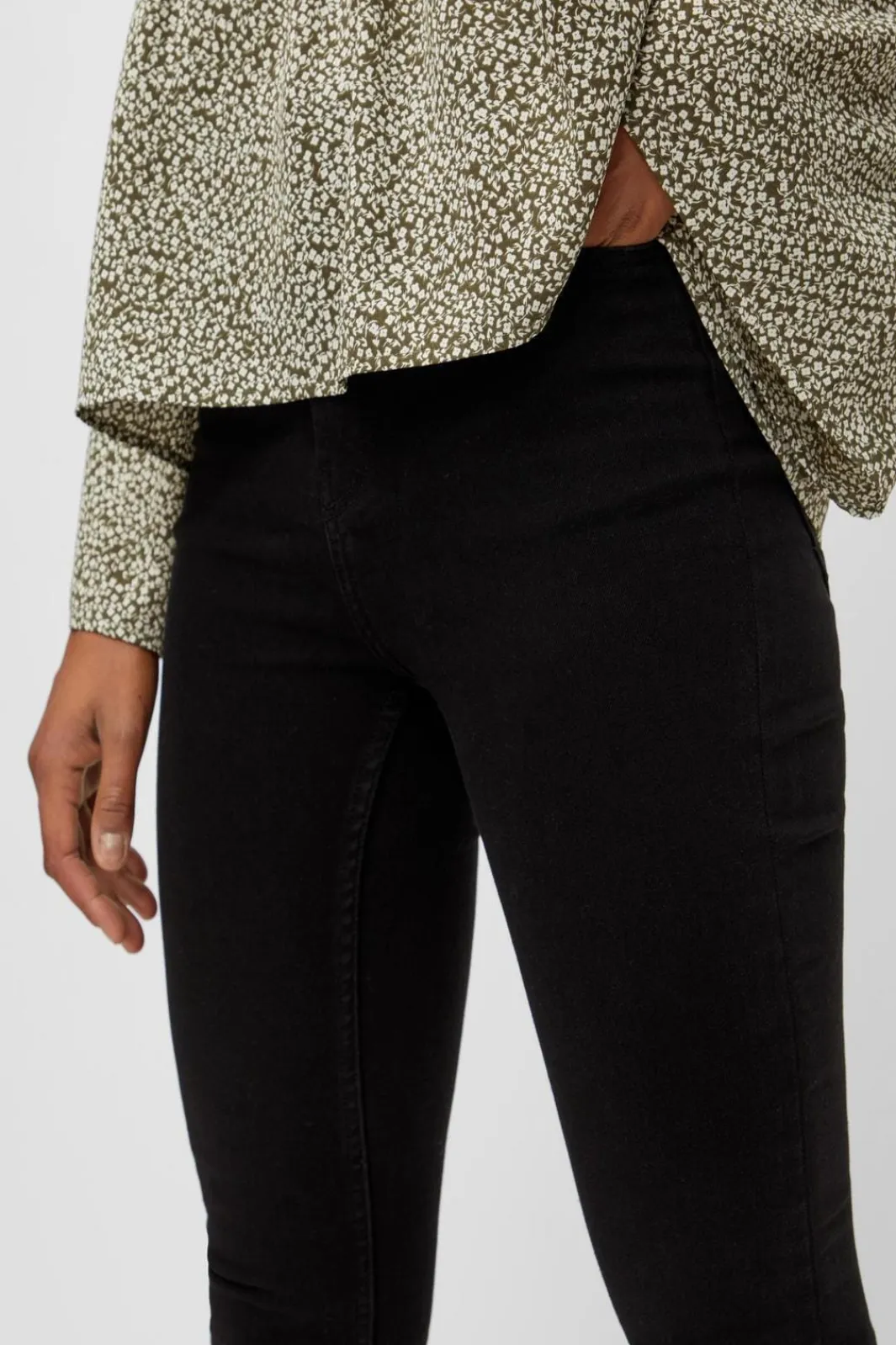 New Pieces PcHighFive Flex Skinny Jeans Black