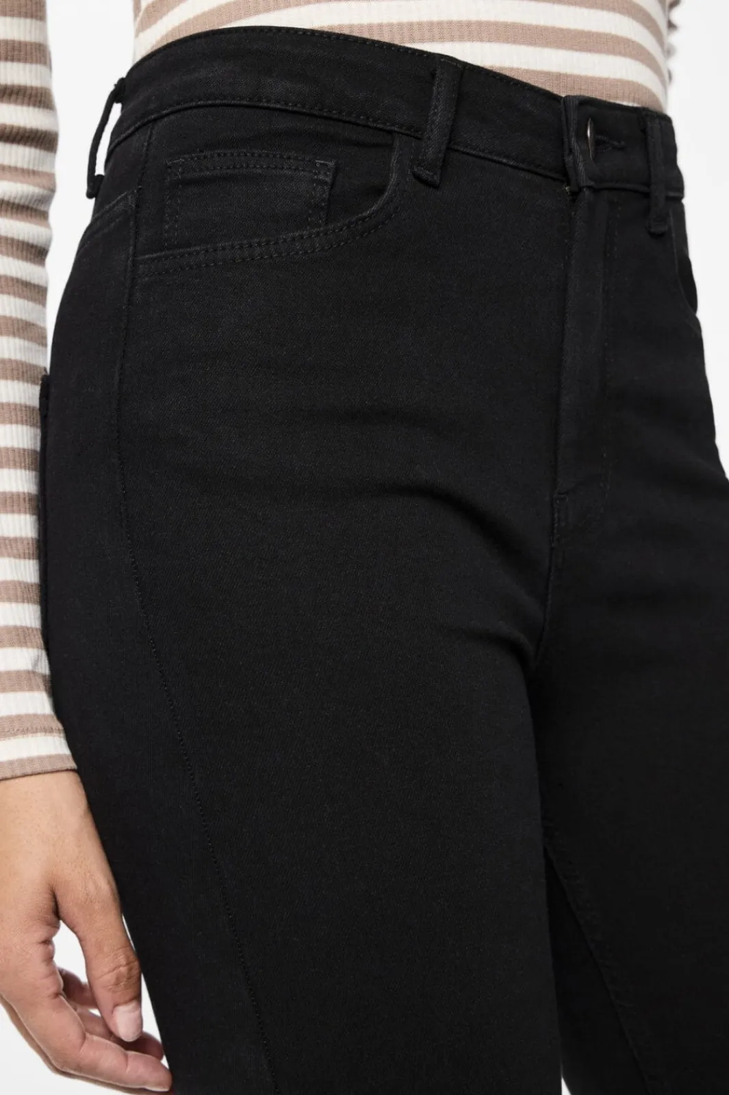 New Pieces PcHighFive Flex Skinny Jeans Black