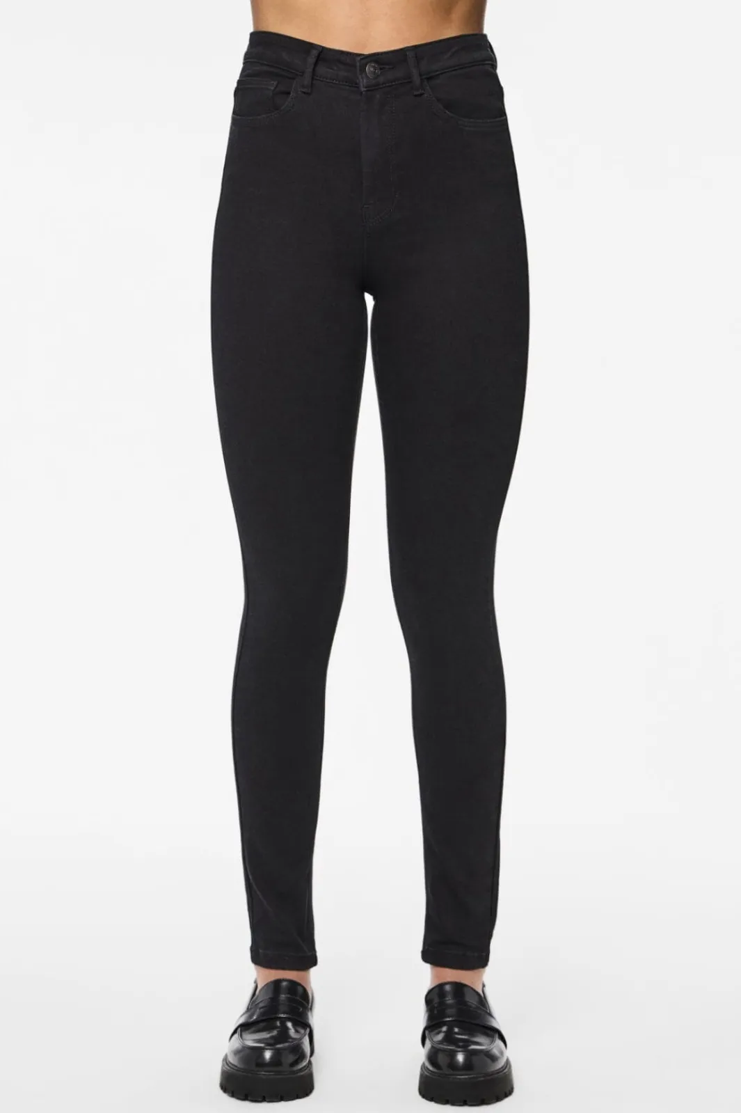 New Pieces PcHighFive Flex Skinny Jeans Black