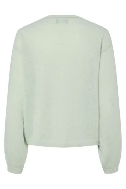 Best Pieces Pcida Ls O-Neck Knit Pwp Mm 4767712 Cameo Green