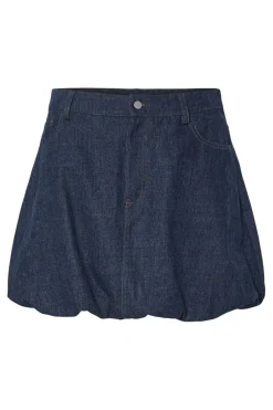 Online Pieces Pcjabia Short Balloon Denim Skirt 17160754 4850373