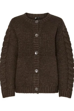 New Pieces Pcjacinthe Ls O-Neck Knit Cardigan Mpa B 4819995 Morel