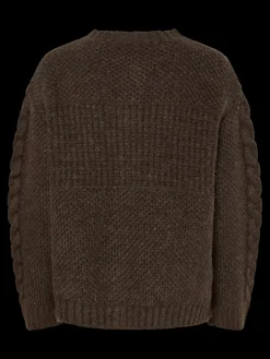 New Pieces Pcjacinthe Ls O-Neck Knit Cardigan Mpa B 4819995 Morel