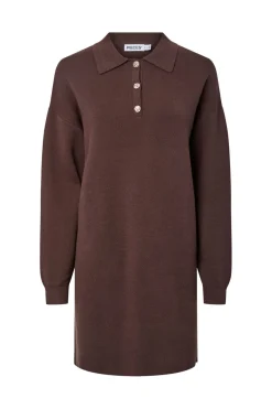 New Pieces Pcjassy Ls Polo Knit Dress 5040035 Delicioso