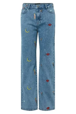 New Pieces Pcjidi Straight Jeans Mpa 4817512 Medium Blue Denim