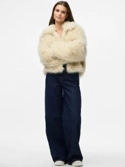 Clearance Pieces Pcjilla Short Fluffy Jacket 4803752 Birch