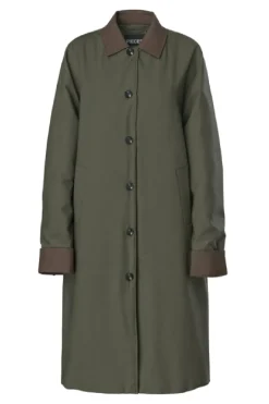 Sale Pieces Pcjorma Long Corduroy Jacket 4881893 Forest Night Hot Fudge